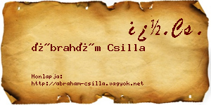 Ábrahám Csilla névjegykártya