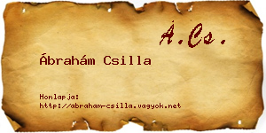 Ábrahám Csilla névjegykártya