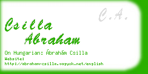csilla abraham business card